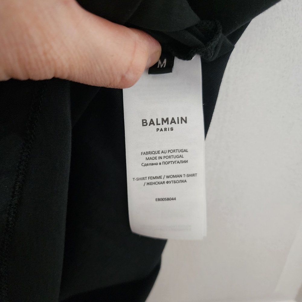 NWT Balmain Black Women's Authentic Top Size MEDIUM - Picture 13 of 14
